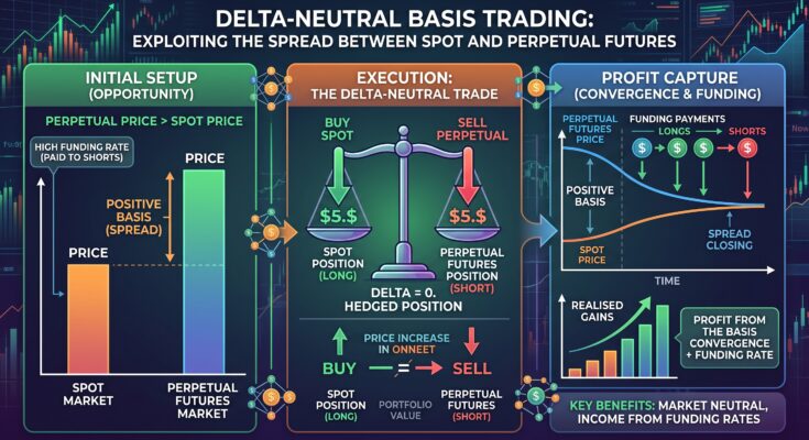 Delta-Neutral Basis Trading | Exploiting the Spread Between Spot and Perpetual Futures