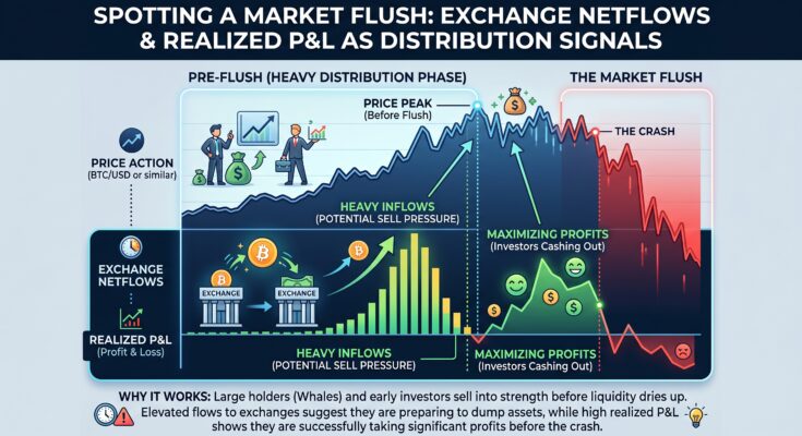 Exchange Netflows and Realized P&L | Spotting Heavy Distribution Before a Market Flush
