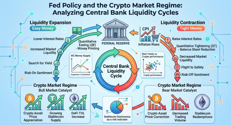 Fed Policy and the Crypto Market Regime Analyzing Central Bank Liquidity Cycles