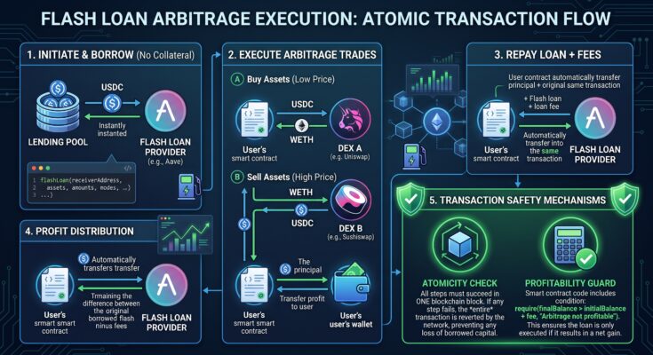Flash Loan Arbitrage Execution | Programming Zero-Capital On-Chain Trades Safely