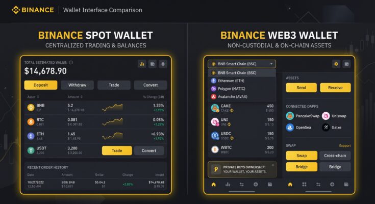 Binance Web3 Wallet vs. Spot Wallet | Managing Self-Custody and CEX Liquidity